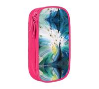 Uusnwaa Cute Peacock Print Pencil Case,Oxford Cloth Pencil Bag Storage Pouch,Multifunctional Pencil Pouch with Compartmens
