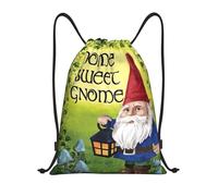 Uusnwaa Drawstring Colorful Gnomes Print Backpack String Bag Sackpack Cinch Water Resistant For Gym Shopping Sport Yoga