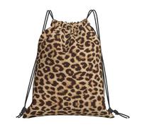 Uusnwaa Drawstring Fun Leopard Print Print Backpack Bag, Gym Bag Sackpack Sports Beach Backpack For Men Women