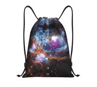 Uusnwaa Drawstring Universe Galaxy Space. Print Backpack String Bag Sackpack Cinch Water Resistant For Gym Shopping Sport Yoga
