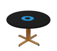 Uusnwaa Evil Eye Print Round Fitted Tablecloth,Waterproof Stain Resistant Washable Table Cover For 40"-50" Tables,Party Wedding