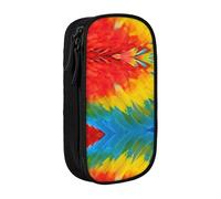 Uusnwaa Fantastic Parrot Feather Print Pencil Case,Oxford Cloth Pencil Bag Storage Pouch,Multifunctional Pencil Pouch with Compartmens