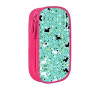 Uusnwaa Goat Frolic Print Pencil Case,Oxford Cloth Pencil Bag Storage Pouch,Multifunctional Pencil Pouch with Compartmens