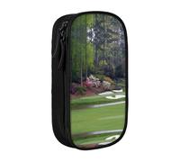 Uusnwaa Golf Course Print Pencil Case,Oxford Cloth Pencil Bag Storage Pouch,Multifunctional Pencil Pouch with Compartmens