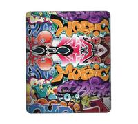 Uusnwaa Graffiti Hip Hop Print Mouse Pad,Non-Slip Rubber Base,Stitched Edges,Waterproof & Washable For Gaming Office Home Laptop