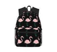 Uusnwaa Hand Painted Flamingo Bird Print Laptop Rucksack For School Teens