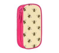 Uusnwaa Honey Bee Print Pencil Case,Oxford Cloth Pencil Bag Storage Pouch,Multifunctional Pencil Pouch with Compartmens