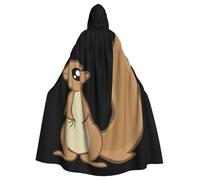 Uusnwaa Hooded Cartoon Squirrel Print Cloak,Cloak With Hood Medieval Renaissance Cape For Men And Women Halloween Cosplay Costume