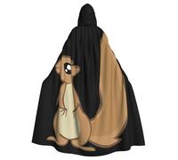 Uusnwaa Hooded Cartoon Squirrel Print Cloak,Cloak With Hood Medieval Renaissance Cape For Men And Women Halloween Cosplay Costume