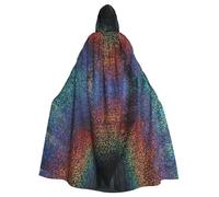 Uusnwaa Hooded Holographic Dreams Print Cloak,Cloak With Hood Medieval Renaissance Cape For Men And Women Halloween Cosplay Costume