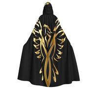 Uusnwaa Hooded Phoenix Print Cloak,Cloak With Hood Medieval Renaissance Cape For Men And Women Halloween Cosplay Costume