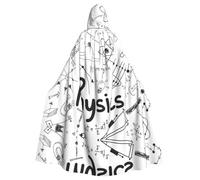Uusnwaa Hooded Physics Print Print Cloak,Cloak With Hood Medieval Renaissance Cape For Men And Women Halloween Cosplay Costume