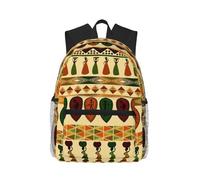 Uusnwaa Lightweight Bohemia Style Traditional African Pattern Print Laptop Backpack For Men Women,Water Resistant School College Work Travel Daypack