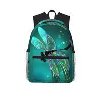 Uusnwaa Lightweight Galaxy Animal Dragonfly Print Laptop Backpack For Men Women,Water Resistant School College Work Travel Daypack