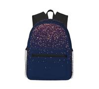 Uusnwaa Lightweight Navy Blue Sky And Stars Print Laptop Backpack For Men Women,Water Resistant School College Work Travel Daypack
