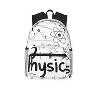 Uusnwaa Lightweight Physics Print Print Laptop Backpack For Men Women,Water Resistant School College Work Travel Daypack
