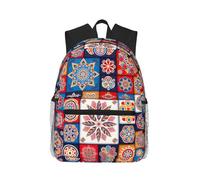 Uusnwaa Lightweight Retro Flowwer Print Laptop Backpack For Men Women,Water Resistant School College Work Travel Daypack