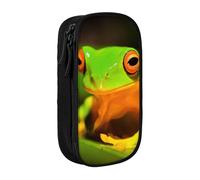 Uusnwaa Lovely Tree Frogs Print Pencil Case,Oxford Cloth Pencil Bag Storage Pouch,Multifunctional Pencil Pouch with Compartmens