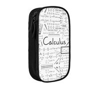 Uusnwaa Math Geometry Geek Calculus Print Pencil Case,Oxford Cloth Pencil Bag Storage Pouch,Multifunctional Pencil Pouch with Compartmens
