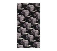 Uusnwaa Microfibre Angry Rhino Print Bath Towel,Large Soft Highly Absorbent Quick Dry Lightweight Durable Beach Pool Shower Towel For Bathroom Outdoor Gym Travel