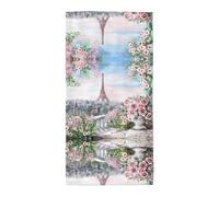 Uusnwaa Microfibre Beautiful Eiffel Tower Paris Print Bath Towel,Large Soft Highly Absorbent Quick Dry Lightweight Durable Beach Pool Shower Towel For Bathroom Outdoor Gym Travel