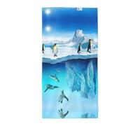 Uusnwaa Microfibre Penguins On The Iceberg Print Bath Towel,Large Soft Highly Absorbent Quick Dry Lightweight Durable Beach Pool Shower Towel For Bathroom Outdoor Gym Travel