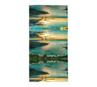 Uusnwaa Microfibre Sunrise Over Hanauma Bay Oahu Hawaii Print Bath Towel,Large Soft Highly Absorbent Quick Dry Lightweight Durable Beach Pool Shower Towel For Bathroom Outdoor Gym Travel