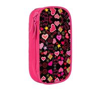 Uusnwaa Multiple Symbols Print Pencil Case,Oxford Cloth Pencil Bag Storage Pouch,Multifunctional Pencil Pouch with Compartmens