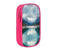 Uusnwaa Natural Mountain Landscape Print Pencil Case,Oxford Cloth Pencil Bag Storage Pouch,Multifunctional Pencil Pouch with Compartmens