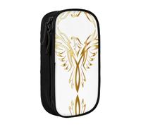 Uusnwaa Phoenix Print Pencil Case,Oxford Cloth Pencil Bag Storage Pouch,Multifunctional Pencil Pouch with Compartmens
