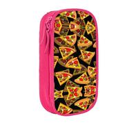 Uusnwaa Pizza 3D Print Pencil Case,Oxford Cloth Pencil Bag Storage Pouch,Multifunctional Pencil Pouch with Compartmens