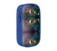 Uusnwaa Planet Space Solar System Print Pencil Case,Oxford Cloth Pencil Bag Storage Pouch,Multifunctional Pencil Pouch with Compartmens