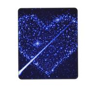 Uusnwaa Shooting Star Heart Print Mouse Pad,Non-Slip Rubber Base,Stitched Edges,Waterproof & Washable For Gaming Office Home Laptop