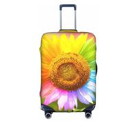 Uusnwaa Travel 3D Colorful Sunflower Print Luggage Cover Washable Suitcase Cover with Concealed Zipper,Travel Essentials Accessories