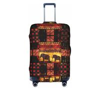 Uusnwaa Travel African Elephant Patchwork Print Luggage Cover Washable Suitcase Cover with Concealed Zipper,Travel Essentials Accessories