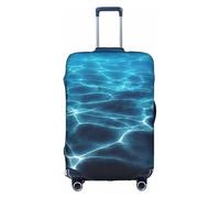 Uusnwaa Travel Blue Deep Ocean Print Luggage Cover Washable Suitcase Cover with Concealed Zipper,Travel Essentials Accessories