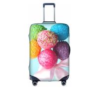 Uusnwaa Travel Colorful Candy Print Luggage Cover Washable Suitcase Cover with Concealed Zipper,Travel Essentials Accessories