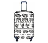 Uusnwaa Travel Elephant Pattern Print Luggage Cover Washable Suitcase Cover with Concealed Zipper,Travel Essentials Accessories
