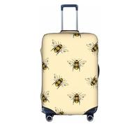 Uusnwaa Travel Honey Bee Print Luggage Cover Washable Suitcase Cover with Concealed Zipper,Travel Essentials Accessories