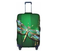 Uusnwaa Travel Jewel Dragonfly Print Luggage Cover Washable Suitcase Cover with Concealed Zipper,Travel Essentials Accessories