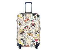 Uusnwaa Travel Mexican Skull1 Print Luggage Cover Washable Suitcase Cover with Concealed Zipper,Travel Essentials Accessories