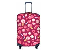 Uusnwaa Travel Pink Candy Print Luggage Cover Washable Suitcase Cover with Concealed Zipper,Travel Essentials Accessories