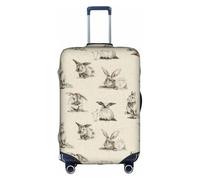 Uusnwaa Travel Rabbit Background Print Luggage Cover Washable Suitcase Cover with Concealed Zipper,Travel Essentials Accessories