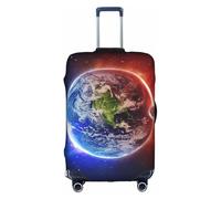 Uusnwaa Travel Space Planet Earth Print Luggage Cover Washable Suitcase Cover with Concealed Zipper,Travel Essentials Accessories