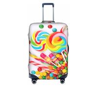 Uusnwaa Travel Sweet Candy Backdrop Print Luggage Cover Washable Suitcase Cover with Concealed Zipper,Travel Essentials Accessories