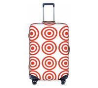 Uusnwaa Travel Vector Design Target Print Luggage Cover Washable Suitcase Cover with Concealed Zipper,Travel Essentials Accessories