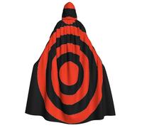 Uusnwaa Unisex Adults Hooded Vector Design Target Print Cloak,Hood Cloaks Halloween,Christmas Cloak Costumes Party Cape