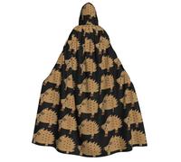 Uusnwaa Unisex Adults Hooded Wild Boar Animation Print Cloak,Hood Cloaks Halloween,Christmas Cloak Costumes Party Cape