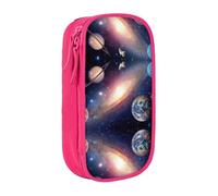 Uusnwaa Universe Galaxy Outer Space Print Pencil Case,Oxford Cloth Pencil Bag Storage Pouch,Multifunctional Pencil Pouch with Compartmens