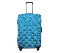 Uusnwaa Washable Luggage Blue Fish Scale. Print Cover,Fashion Suitcase Protector,for Dustproof Anti-Scratch Travel Suitcase Covers Case